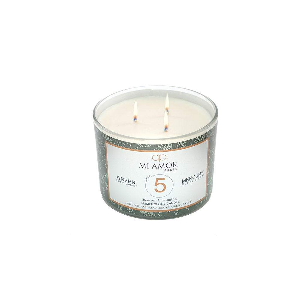 Numerology Candle 5: Mercury - Green