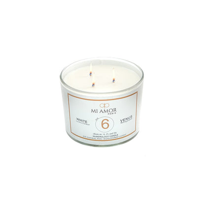 Numerology Candle 6: Venus - White
