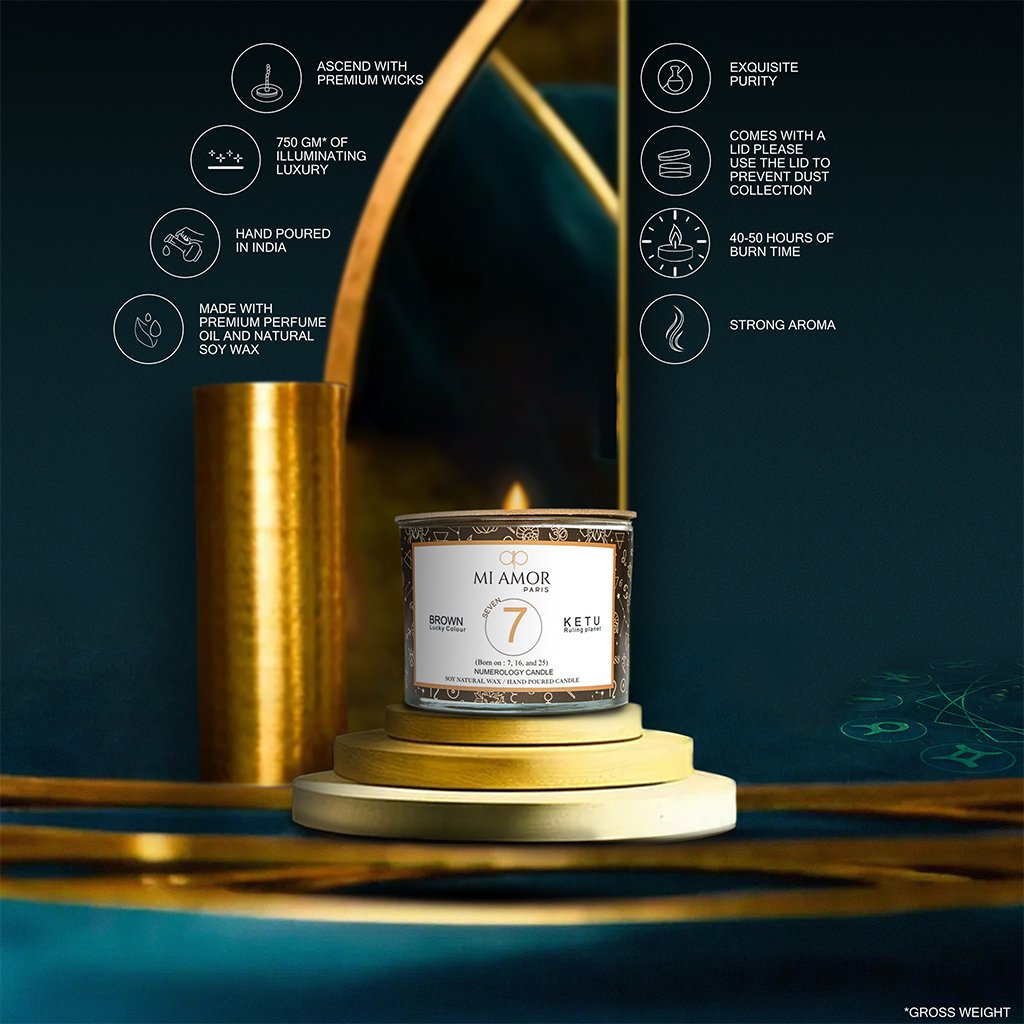 Numerology Candle 7: Ketu - Brown