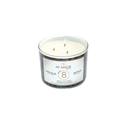 Numerology Candle 8: Saturn - Dark Blue