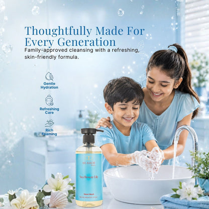 Sea Breeze Lily Moisturising Liquid Hand Wash | Premium Foaming Hand Soap | Long-Lasting Fresh Fragrance | Gentle Hand Wash for Sensitive Skin | Liquid Hand Soap for Kitchen & Bathroom | 300 ml