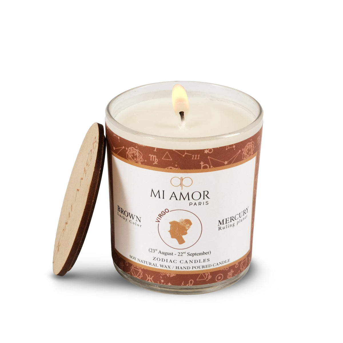 Virgo Zodiac Candle -One Wick