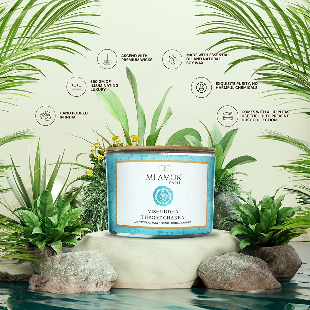 Vishudda Throat Chakra Candle -One Wick