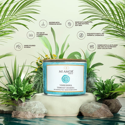 Vishudda Throat Chakra Candle -One Wick