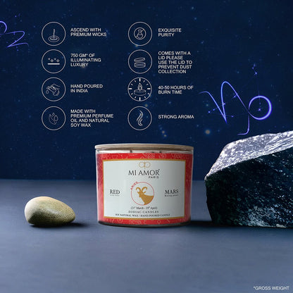 Aries Zodiac Candle -One Wick
