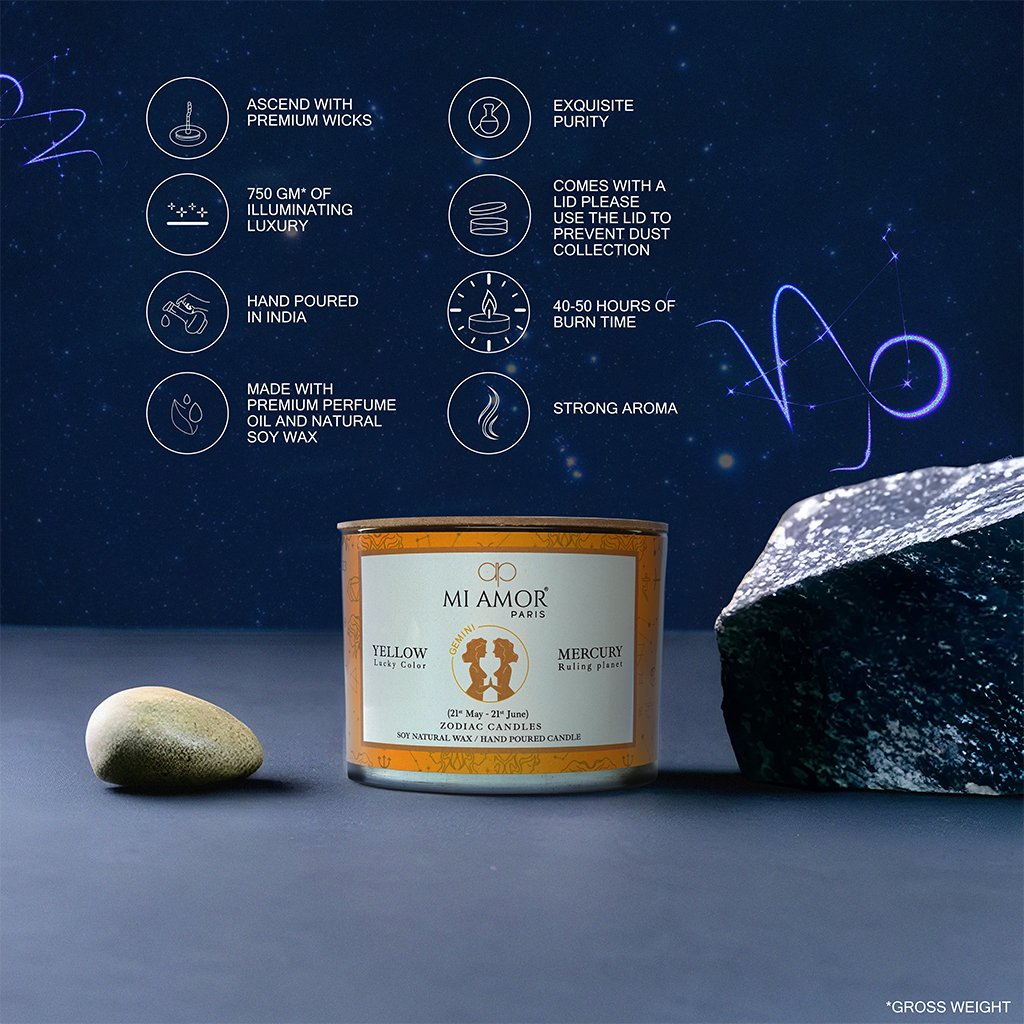 Gemini Zodiac Candle -One Wick