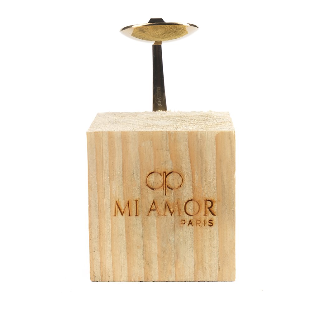 Wooden Aroma Oil Diffuser Burner | Gold Diffuser with Rugged Finish | Includes 2 Tealight Candles | Fragrance Oil Warmer for Home, Office & Spa Use