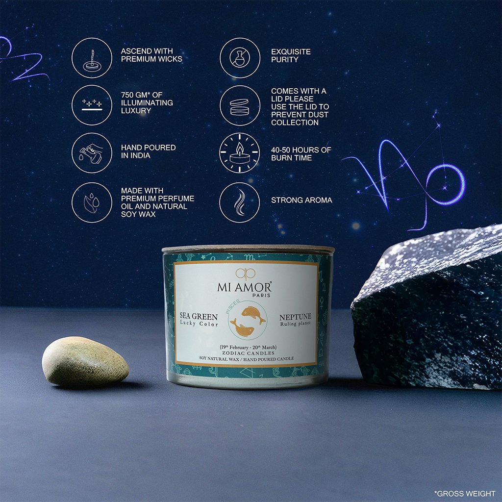 Pisces Zodiac Candle -One Wick