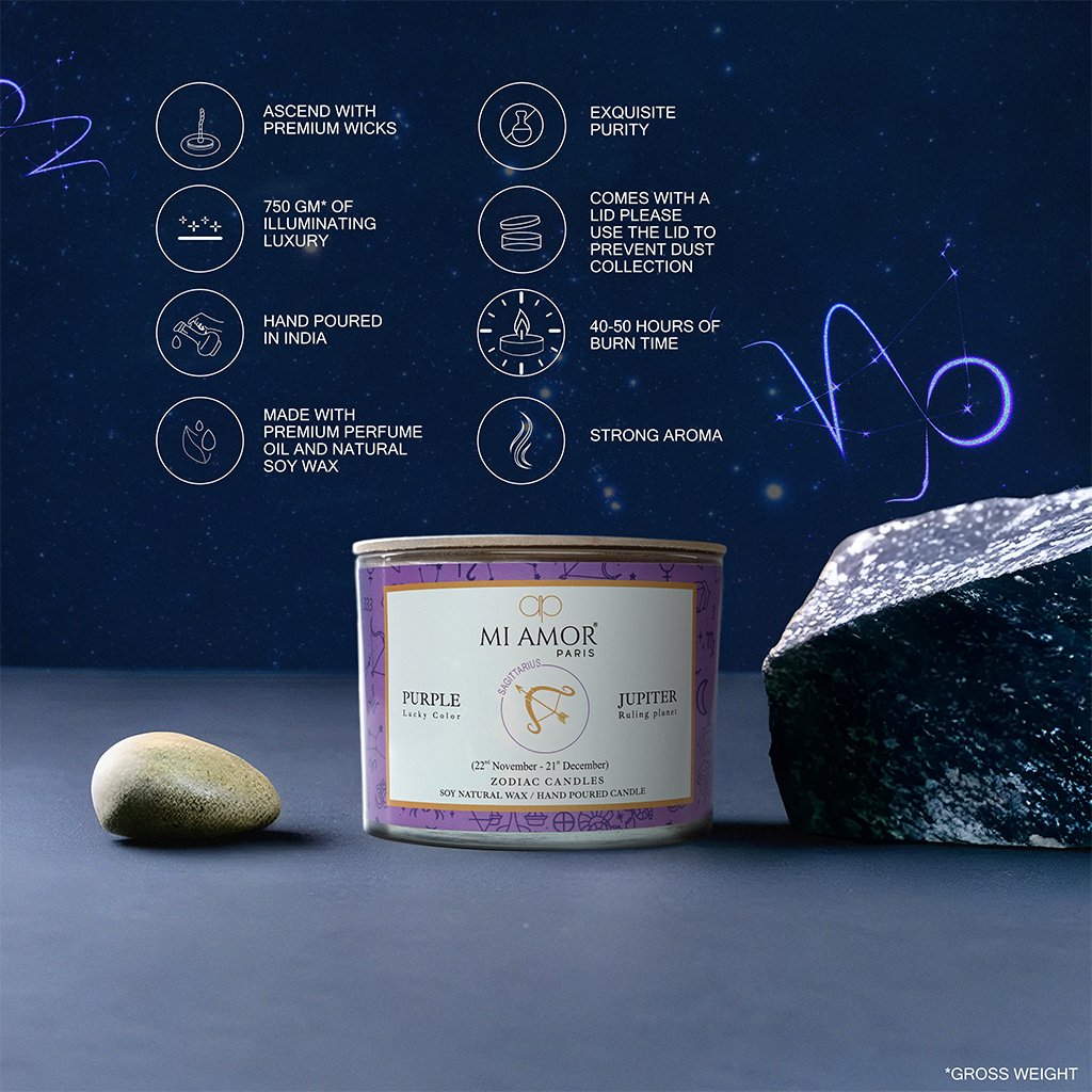 Sagittarius Zodiac Candle -One Wick
