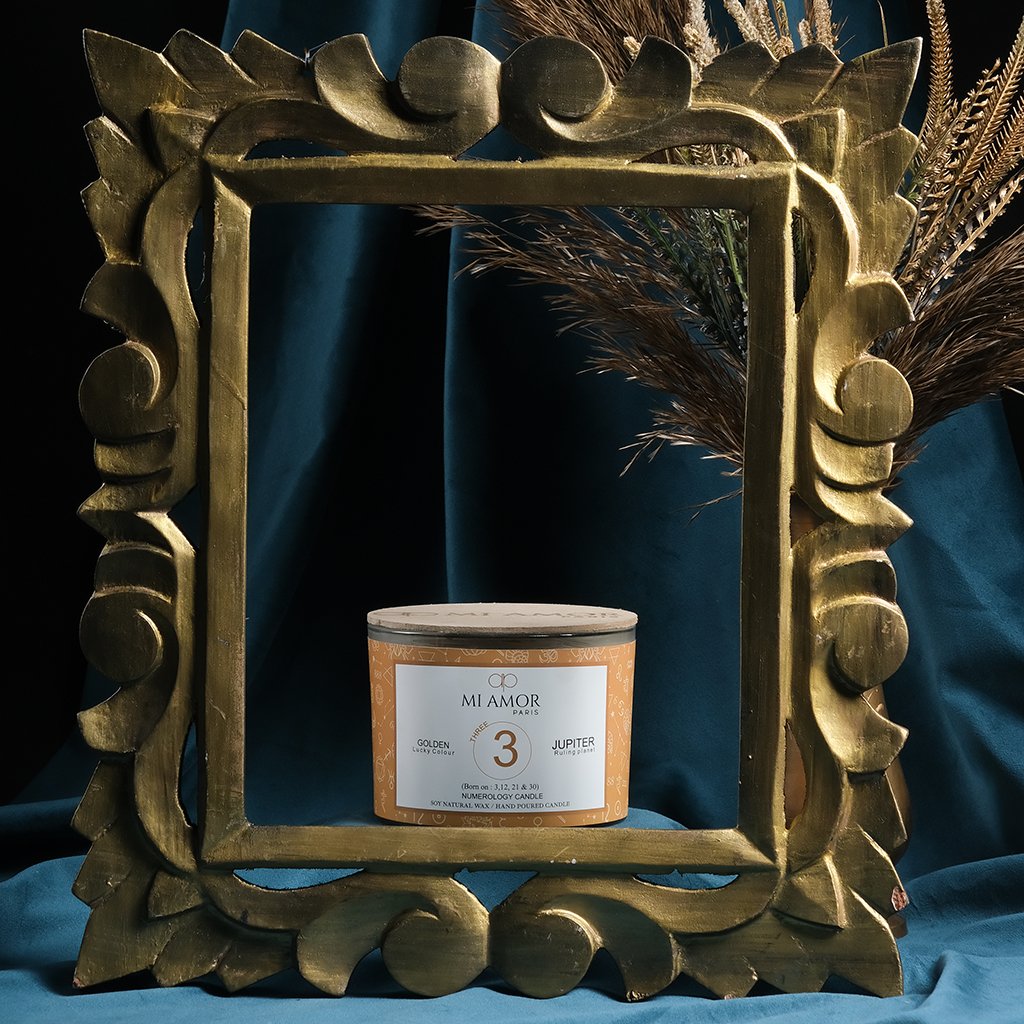 Numerology Candle 3: Jupiter - Golden Yellow
