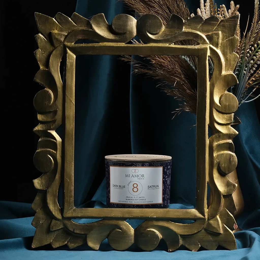 Numerology Candle 8: Saturn - Dark Blue