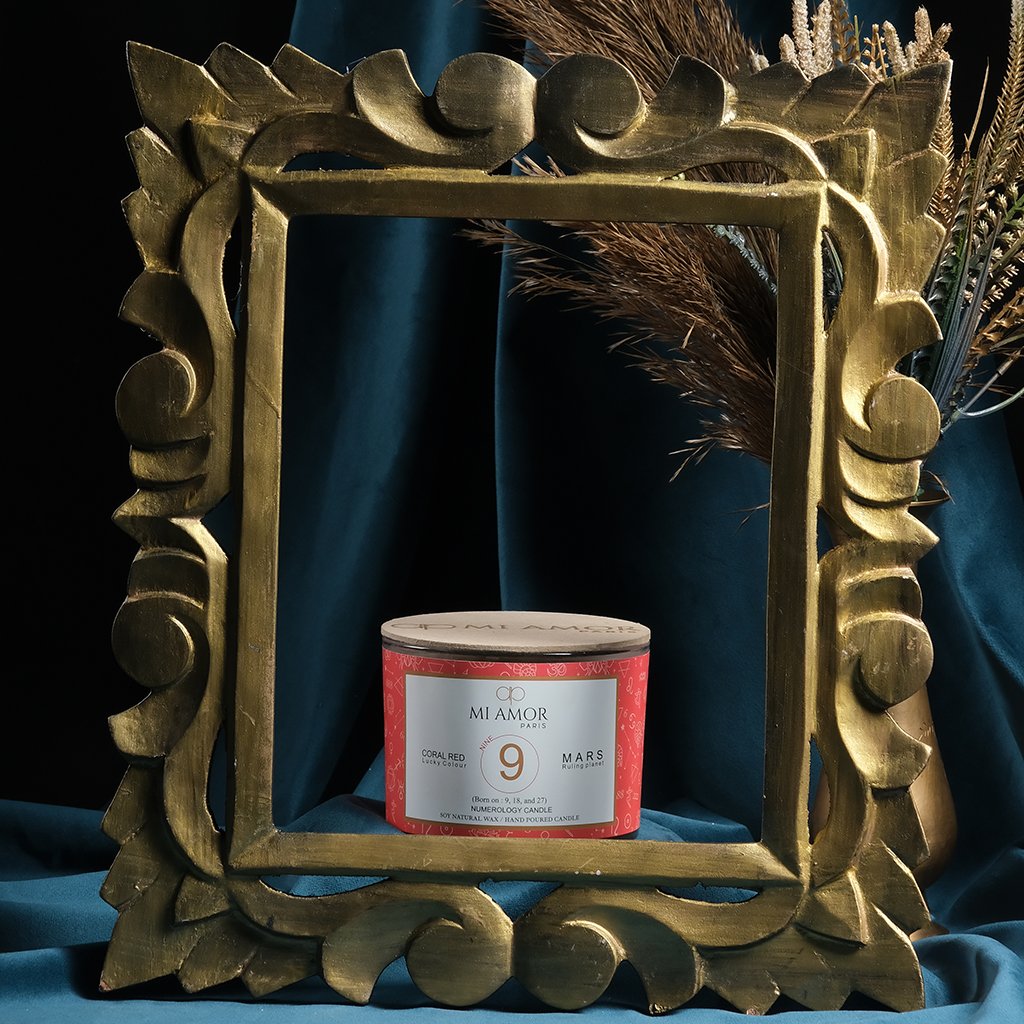 Numerology Candle 9: Mars - Coral Red