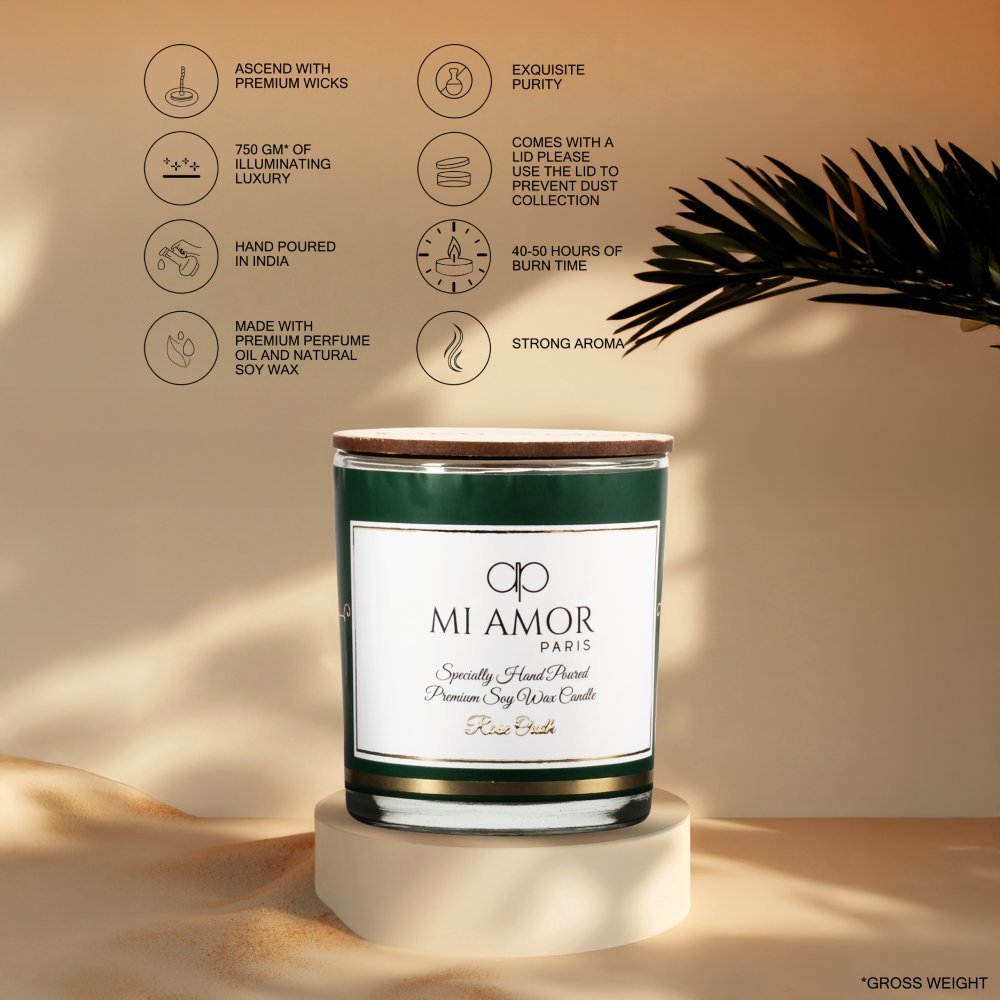 Rose Oudh Candle -One Wick - Image 4