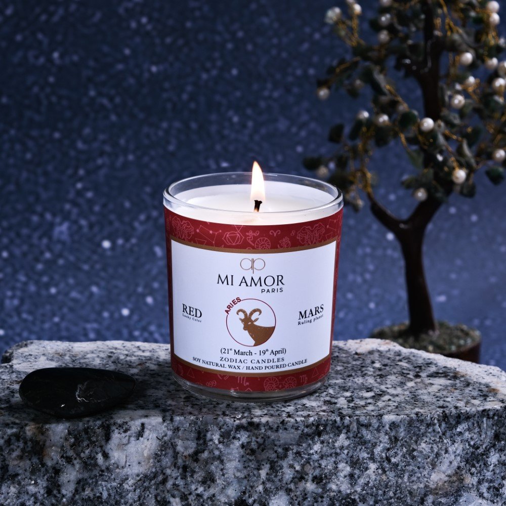 Aries Zodiac Candle -One Wick
