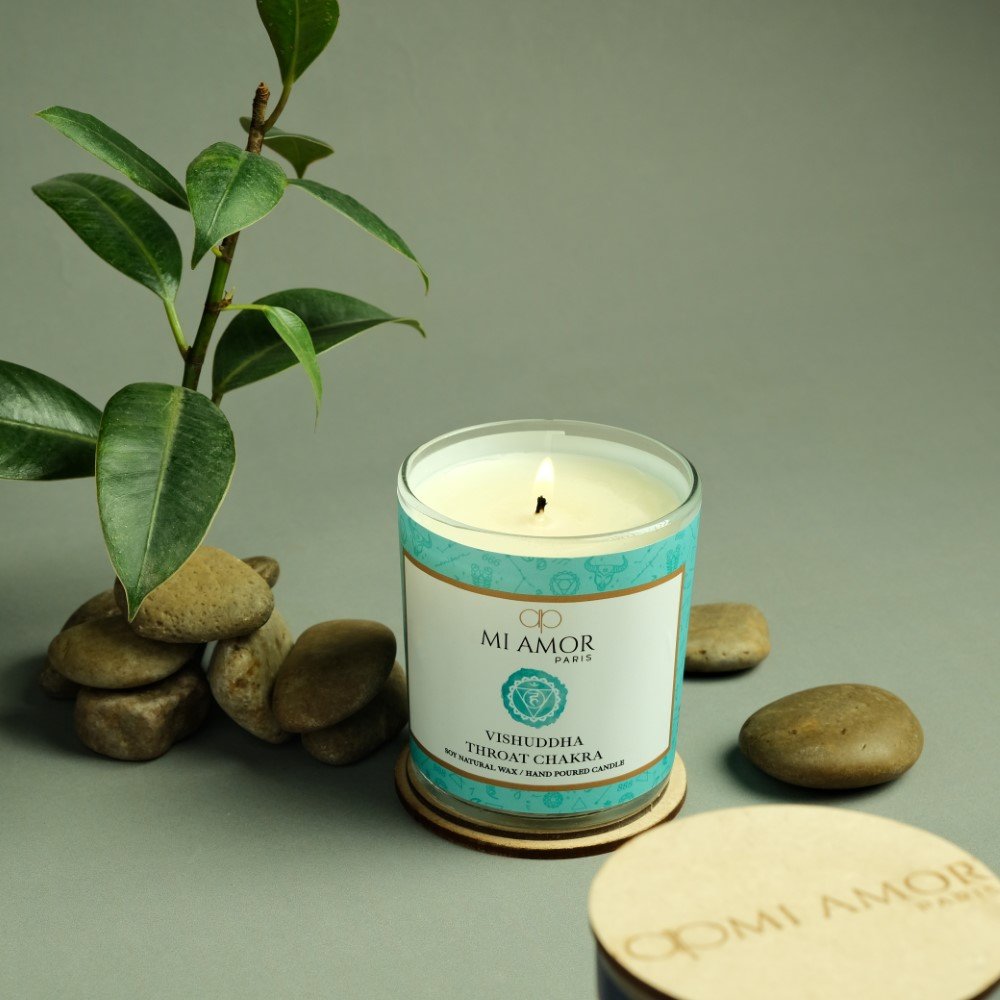 Vishudda Throat Chakra Candle -One Wick