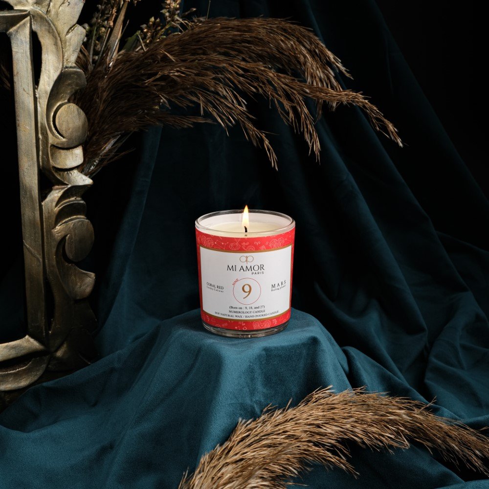 Numerology Candle 9: Mars - Coral Red - One Wick