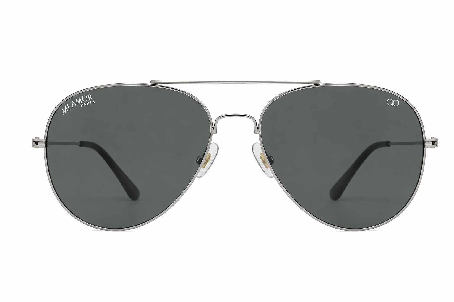 Silver Grey Aviator Sunglasses for Men & Women – UV Protected Grey Lens, Metal Frame, Stylish Sunglasses