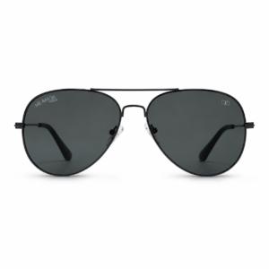 Grey Black Aviator Sunglasses for Men & Women – UV Protected Grey Lens, Metal Frame, Stylish Sunglasses