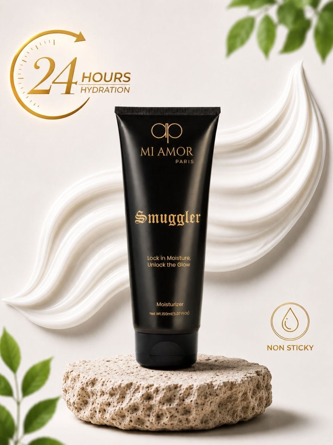 MI AMOR PARIS Smuggler Men Face & Body Moisturizing Cream – Fast-Absorbing Daily Moisturizer with Shea Butter & Glycerin (150ml) - Image 2
