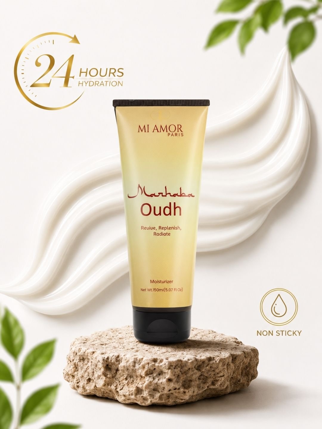 MI AMOR PARIS Marhaba Oudh Men Moisturizing Cream | Face & Body Daily Moisturizer with Shea Butter & Glycerin | 150ml - Image 2