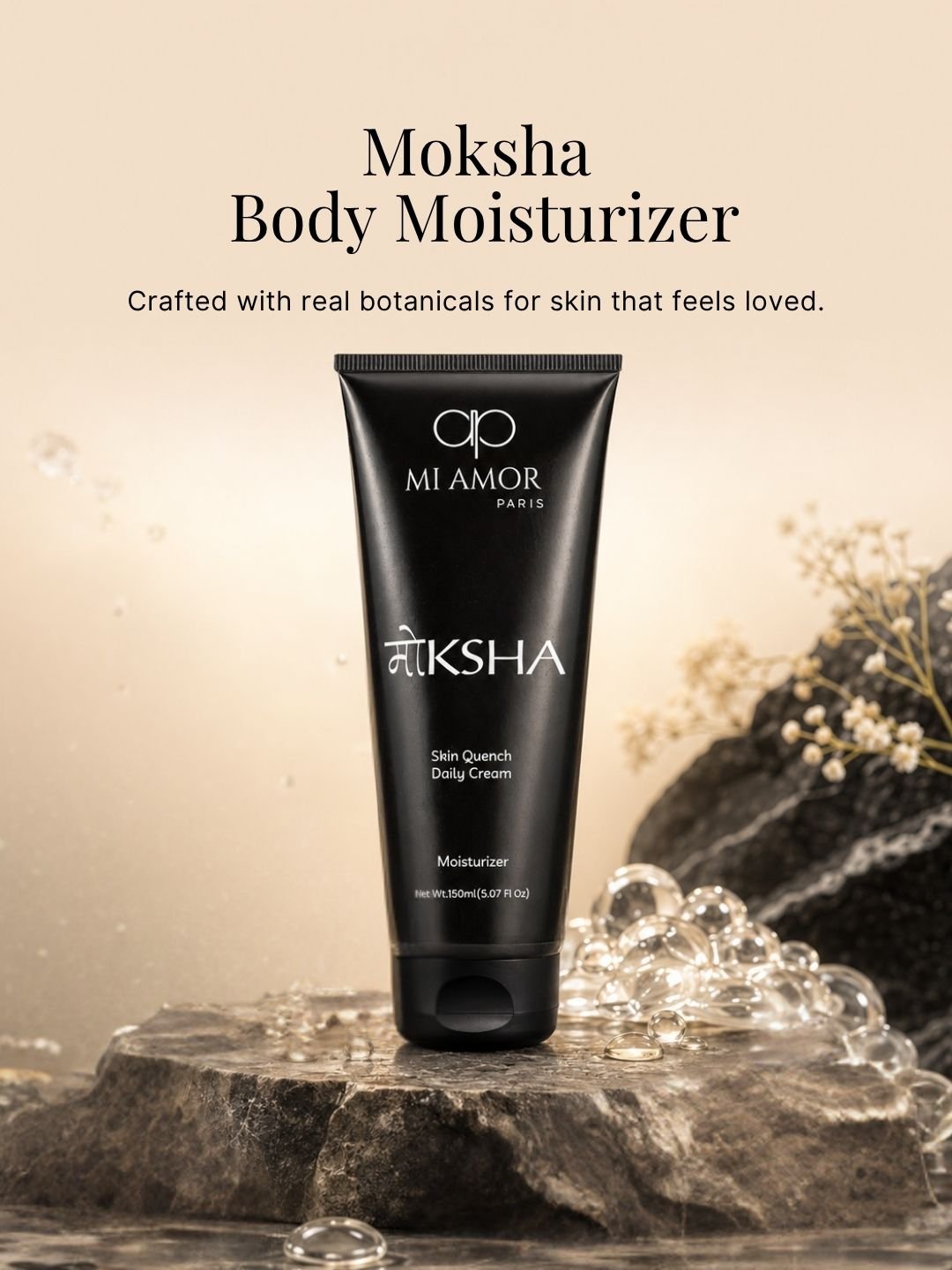 MI AMOR PARIS Moksha Men Face & Body Moisturizer | Intensive Hydration Cream with Shea Butter & Glycerin | 150ml - Image 3