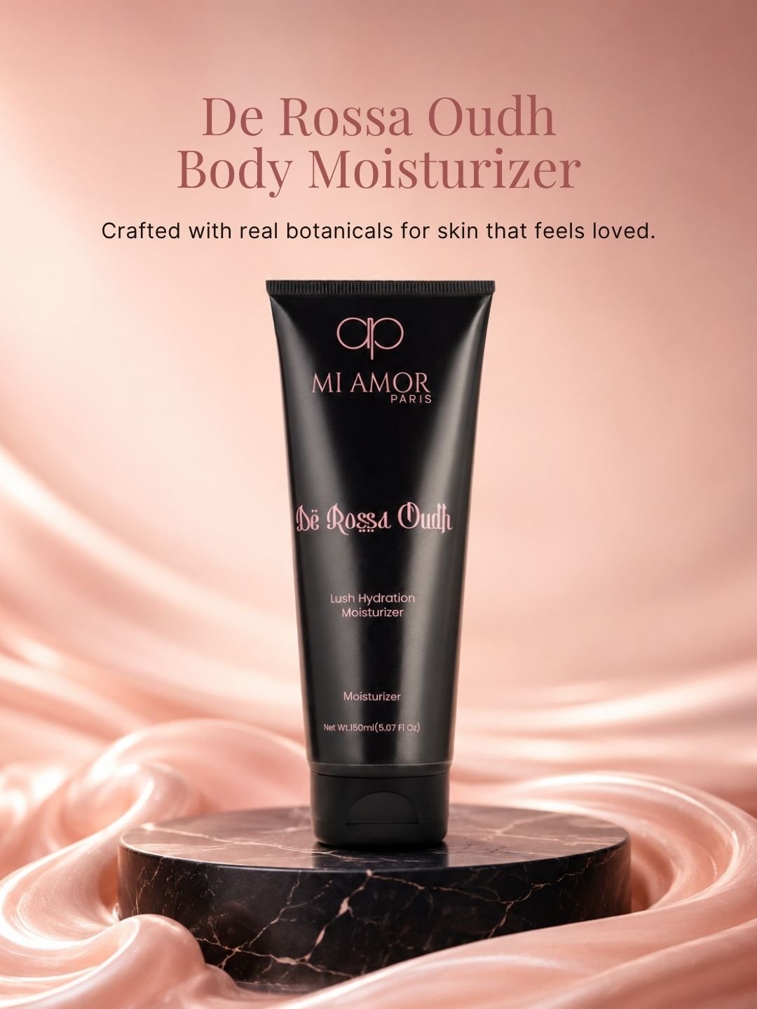 MI AMOR PARIS De Rossa Oudh Men Face & Body Moisturizing Cream – Daily Hydration with Shea Butter & Glycerin (150ml) - Image 3