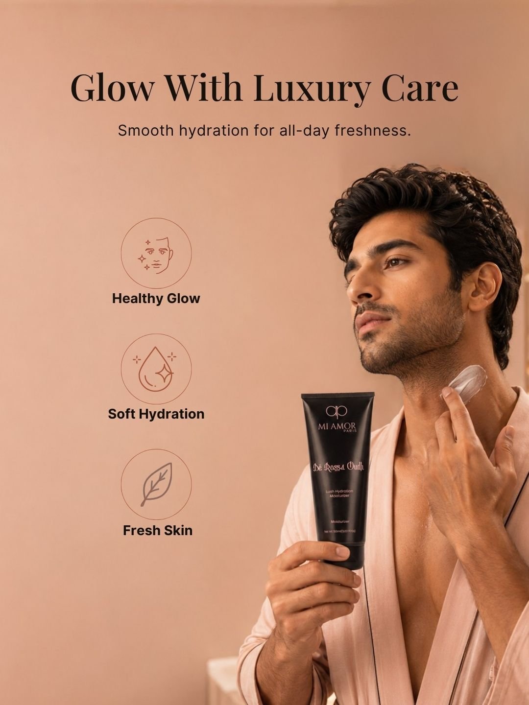 MI AMOR PARIS De Rossa Oudh Men Face & Body Moisturizing Cream – Daily Hydration with Shea Butter & Glycerin (150ml) - Image 5