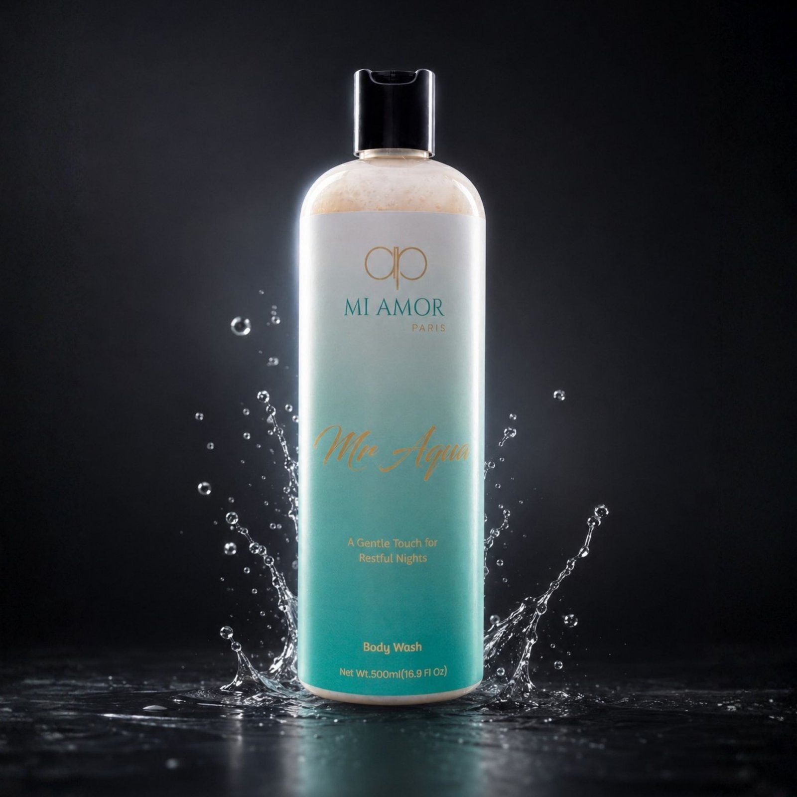 MI AMOR PARIS Mr Aqua Premium Shower Gel for Men | Refreshing Body Wash Daily Cleanser | 500 ml
