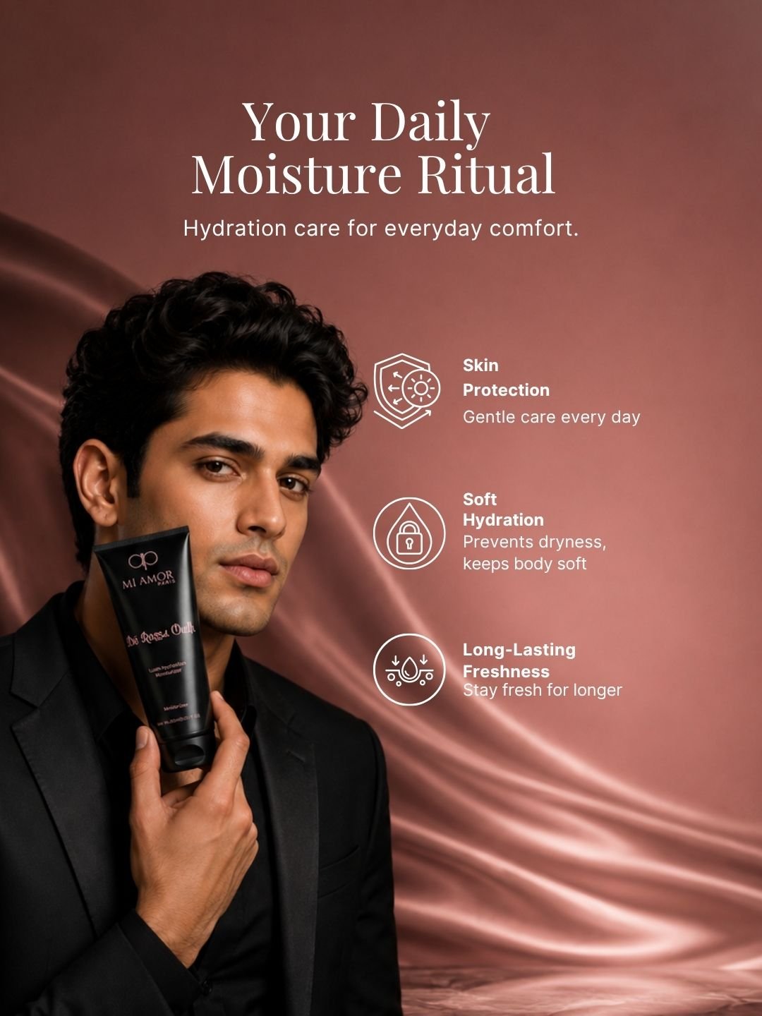 MI AMOR PARIS De Rossa Oudh Men Face & Body Moisturizing Cream – Daily Hydration with Shea Butter & Glycerin (150ml) - Image 7