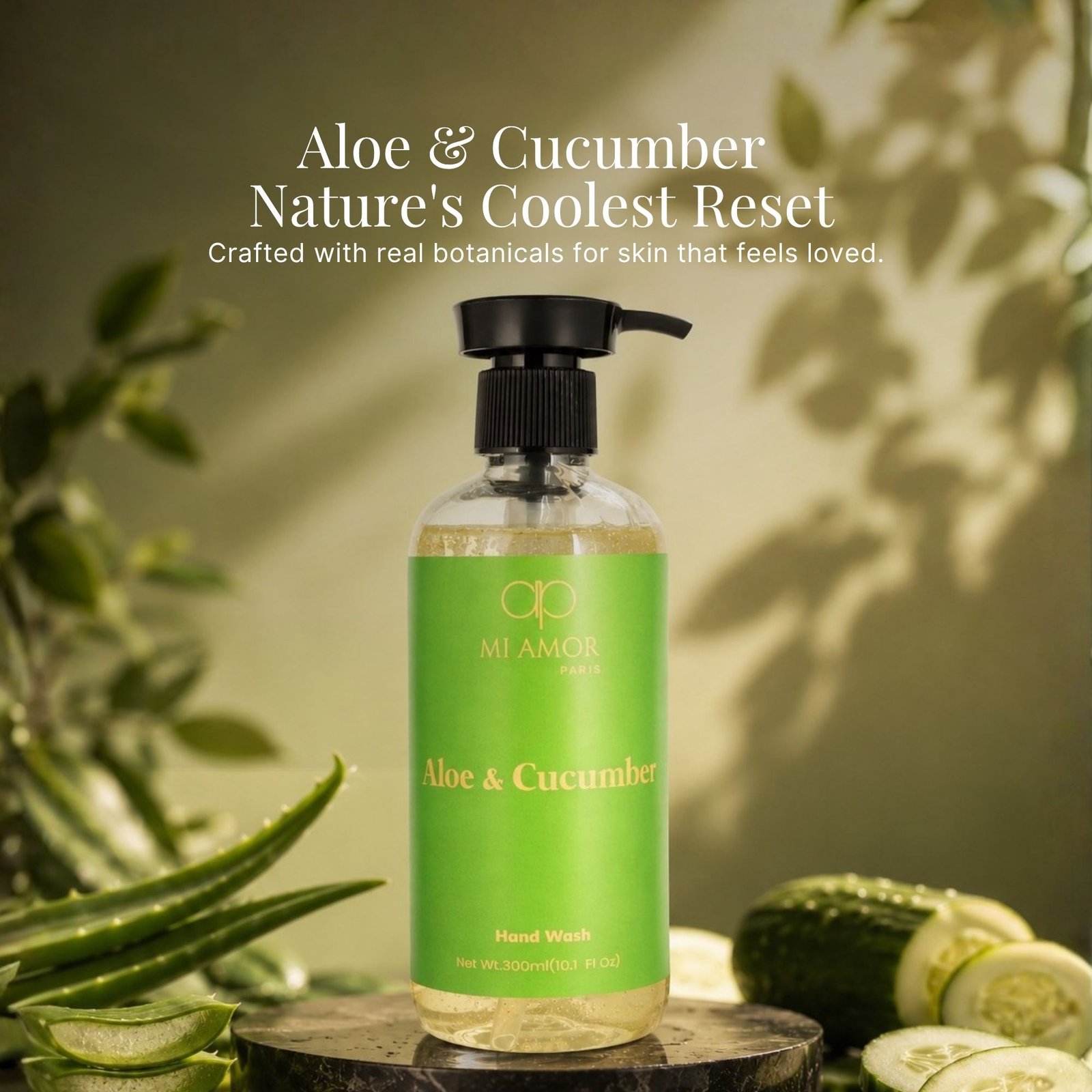 Aloe & Cucumber Liquid Handwash | Safe for All Skin Types | Moisture Lock Formula | Long Lasting Fragrance | Refreshing Aloe & Cucumber Scent | 300 ml - Image 2