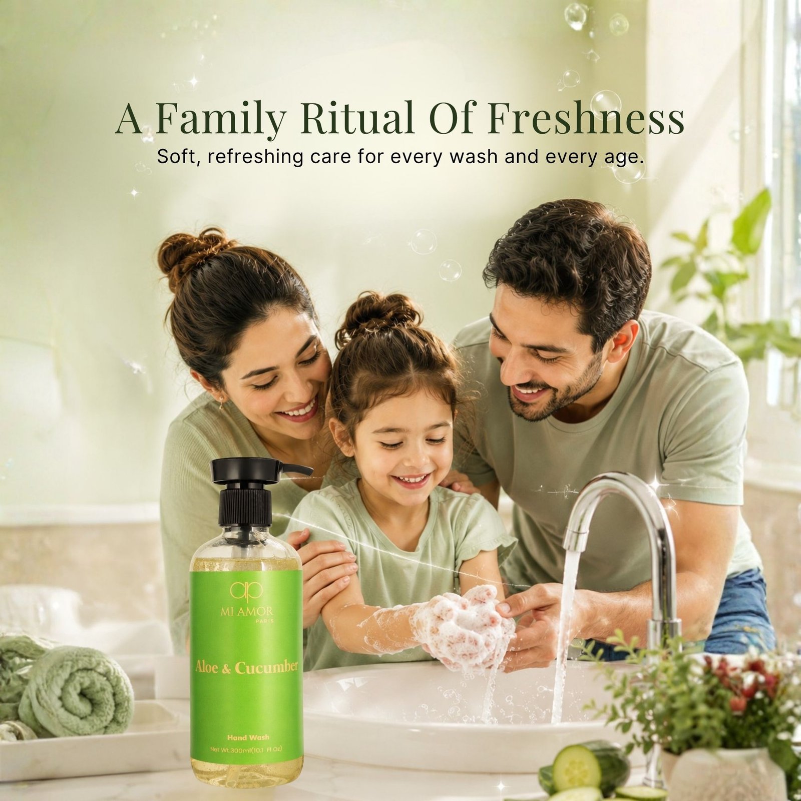 Aloe & Cucumber Liquid Handwash | Safe for All Skin Types | Moisture Lock Formula | Long Lasting Fragrance | Refreshing Aloe & Cucumber Scent | 300 ml - Image 6
