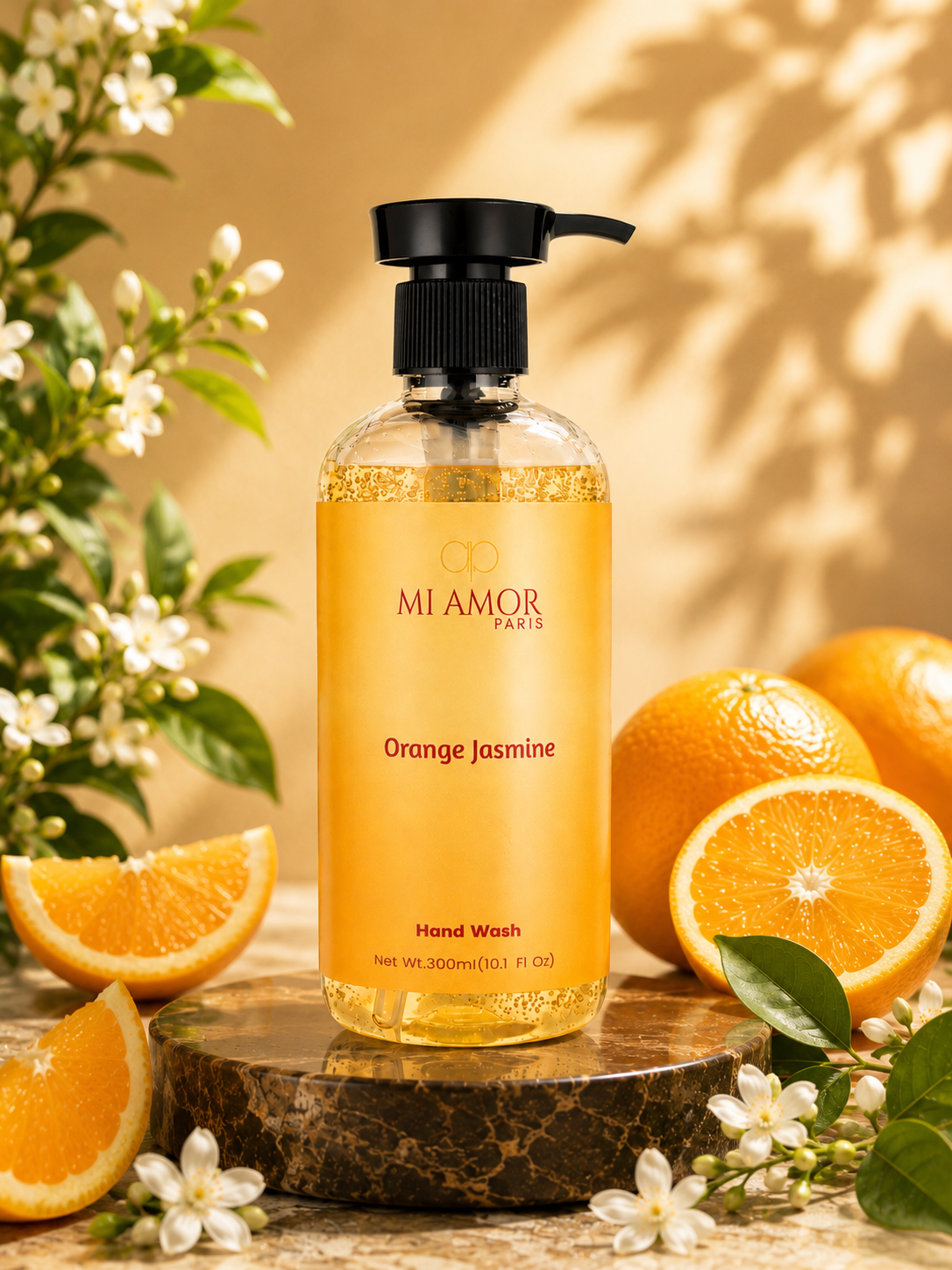 Orange Jasmine Moisturising Liquid Handwash | Long Lasting Fragrance | Moisture Lock Formula | Refreshing Citrus Floral Scent | 300 ml