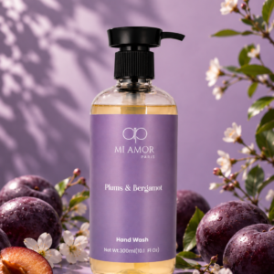 Plums & Bergamot Moisturising Liquid Handwash | Germ Protection | Long Lasting Fragrance | Luxury Liquid Hand Soap for Kitchen & Bathroom | 300 ml