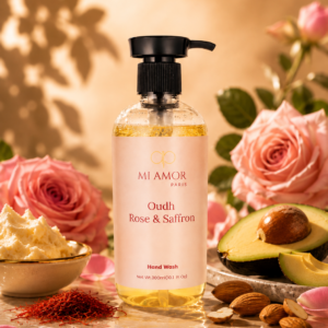 Rose & Saffron Moisturising Liquid Hand Wash | Hydrating & Moisture Lock Formula | Gentle Hand Wash | Luxury Liquid Hand Soap for Kitchen & Bathroom | 300 ml