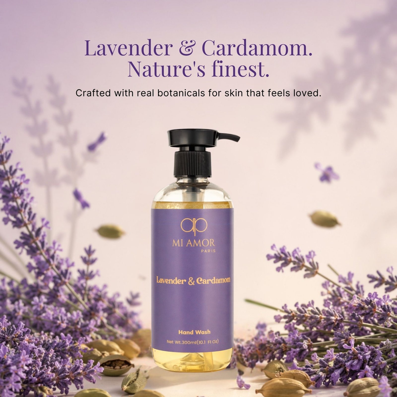 Lavender & Cardamom Moisturising Handwash | Gentle Care for All Skin Types | 300 ml - Image 2