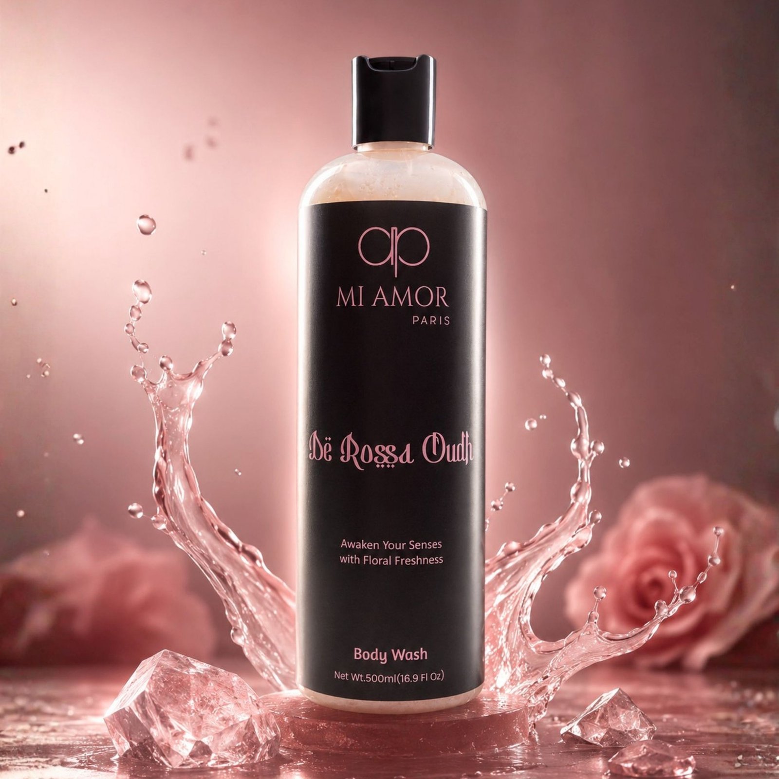 MI AMOR PARIS De Rossa Oudh Moisturising Body Wash | Premium Grooming Essential for Men | 500 ml