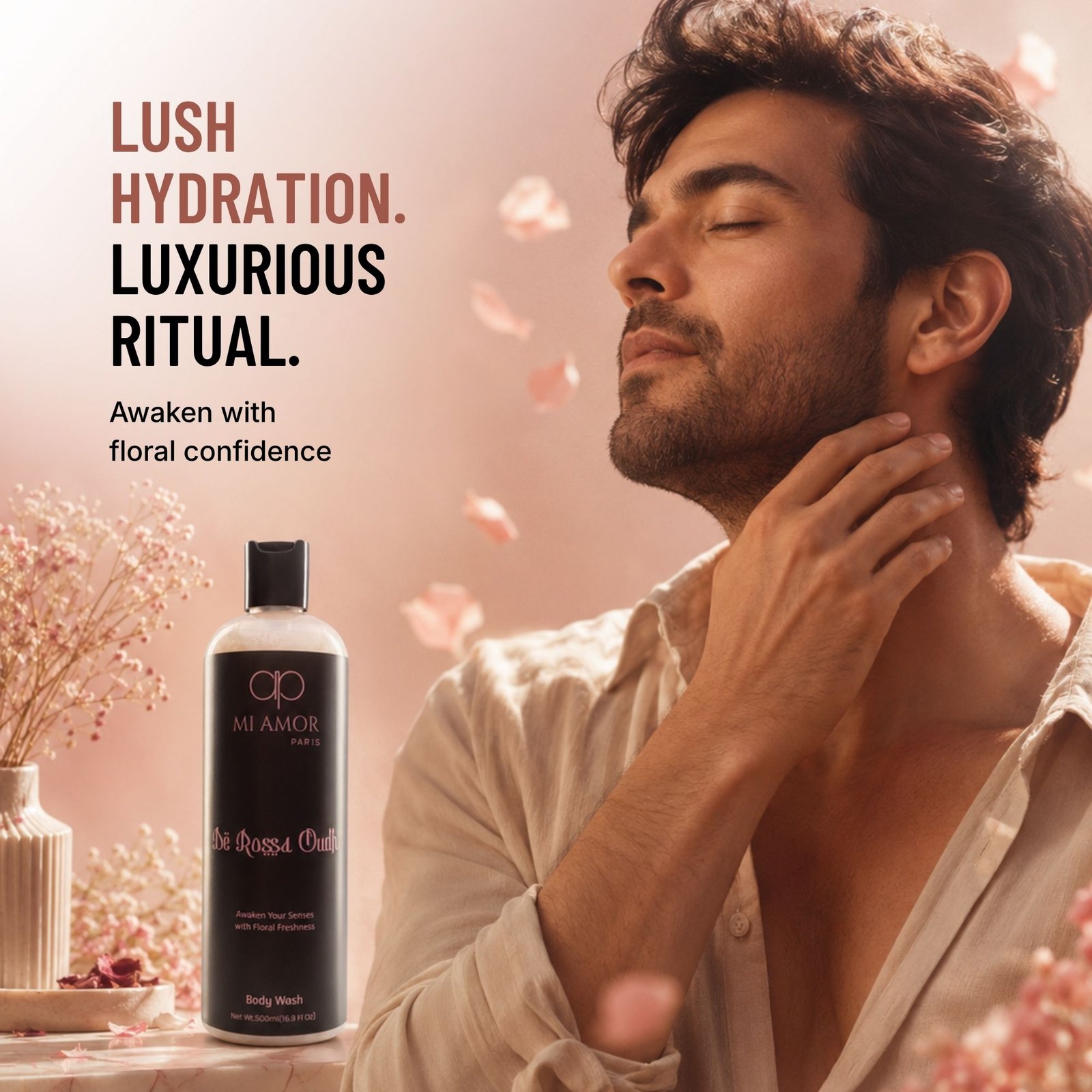MI AMOR PARIS De Rossa Oudh Moisturising Body Wash | Premium Grooming Essential for Men | 500 ml - Image 6